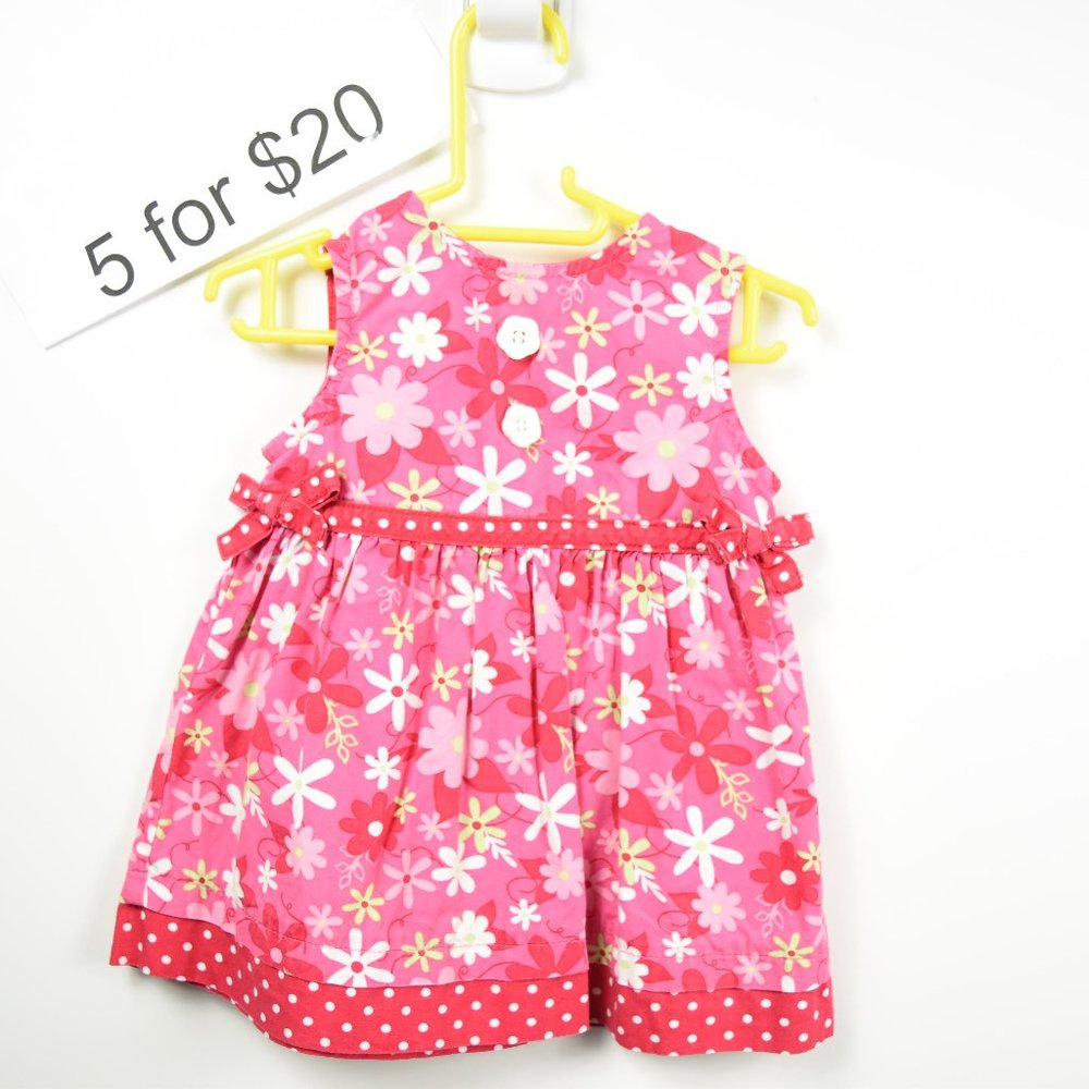 Pink floral sun dress